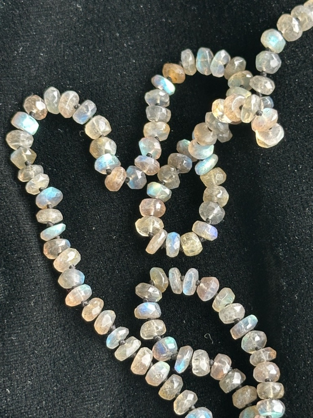 Labradorite Faceted Rondelle Necklace